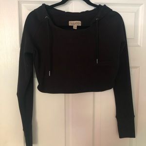Cropped Paragon black athletic hoodie